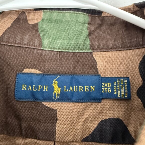 Polo Ralph Lauren Shirt Mens 2XB Big Multicolor Camoflage Casual Button Down - Picture 3 of 10